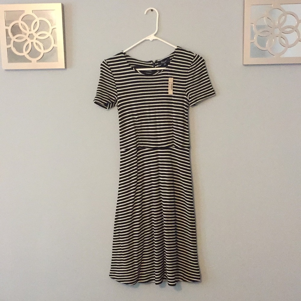 Madewell brand new with tag striped a-line dress
